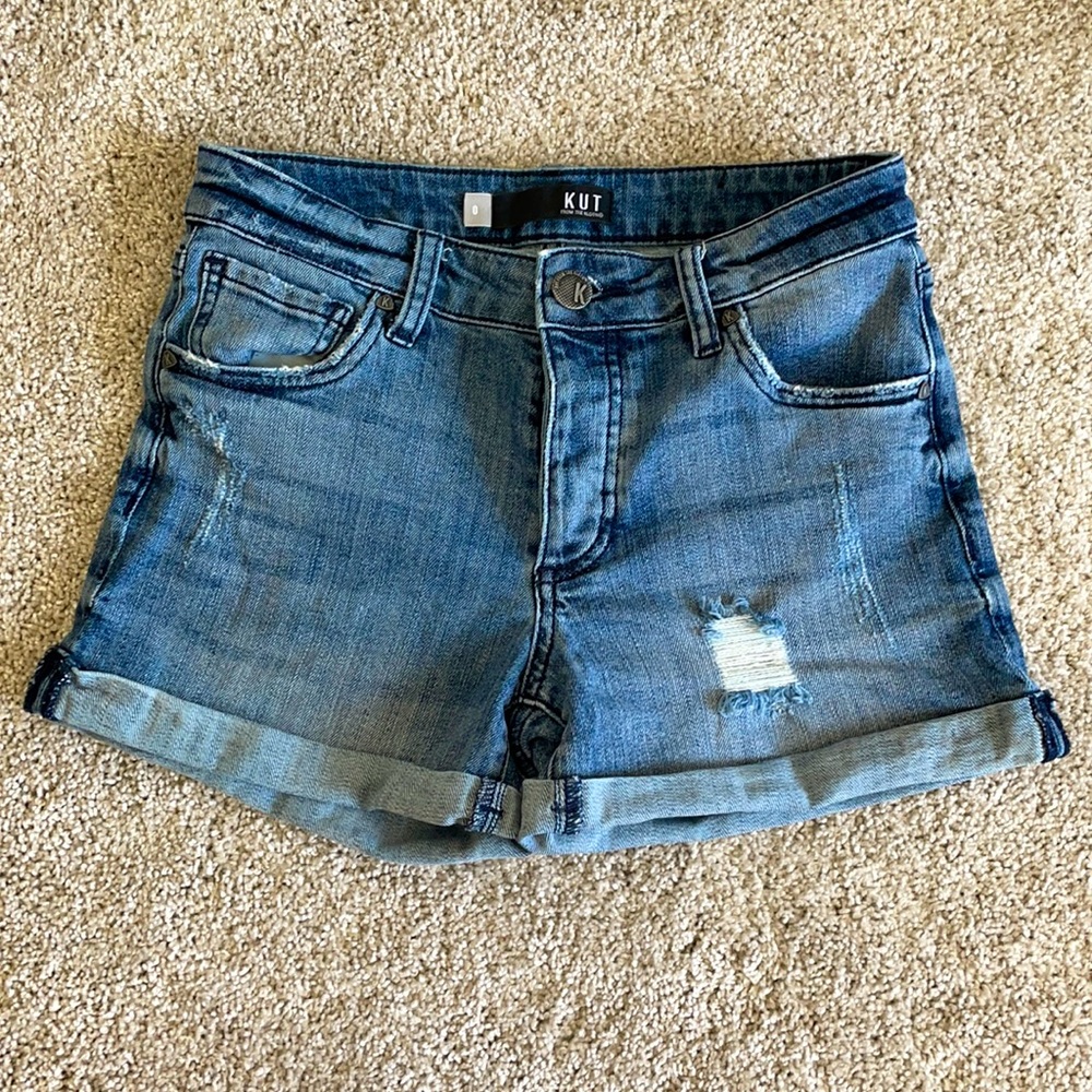 KUT from the Kloth Madeline Distressed Denim Short